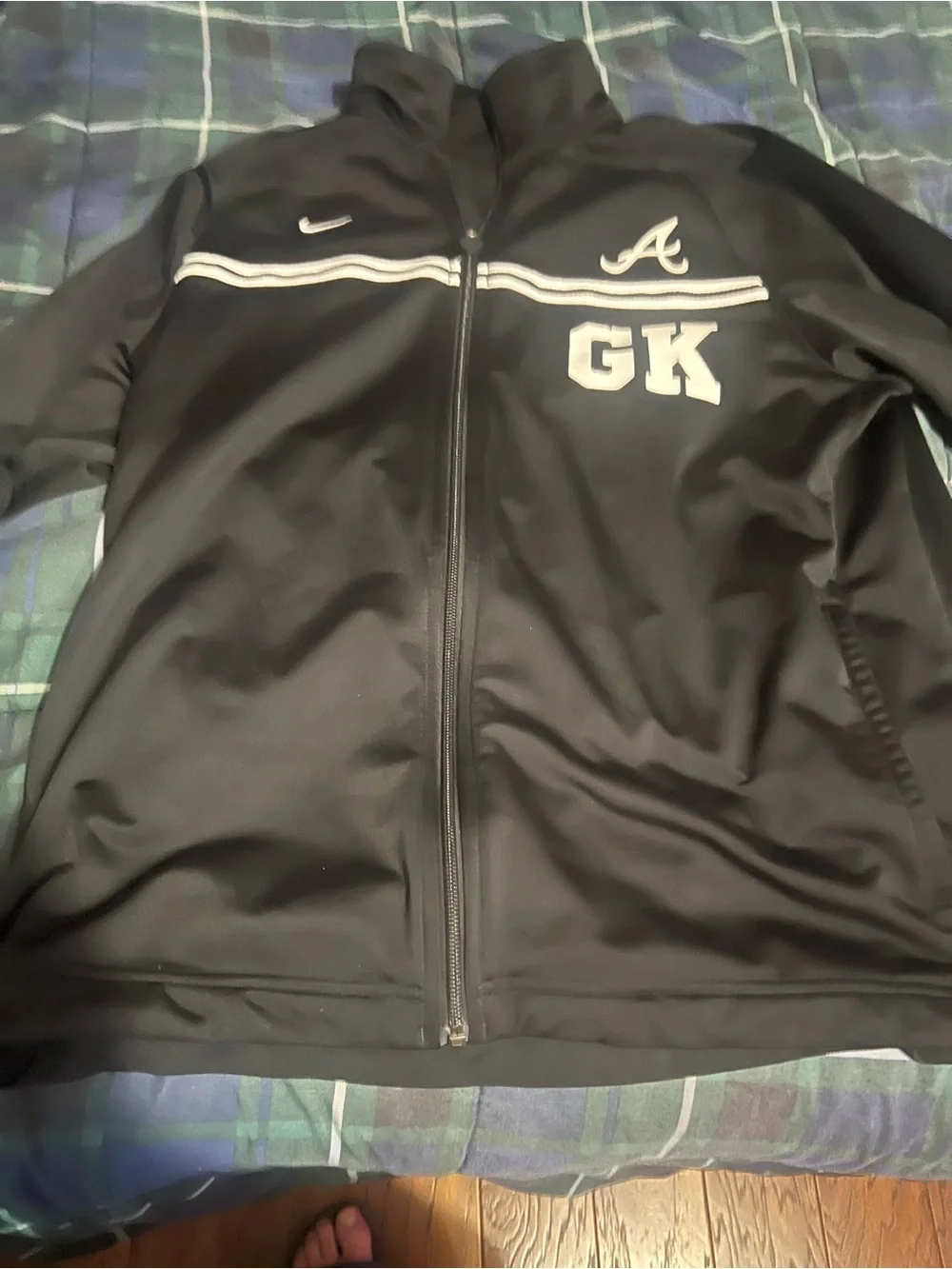 Nike Black GK Lightweight Track Jacket with White Trim